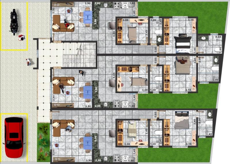 Apartamento 2 quartos Santos Dumont