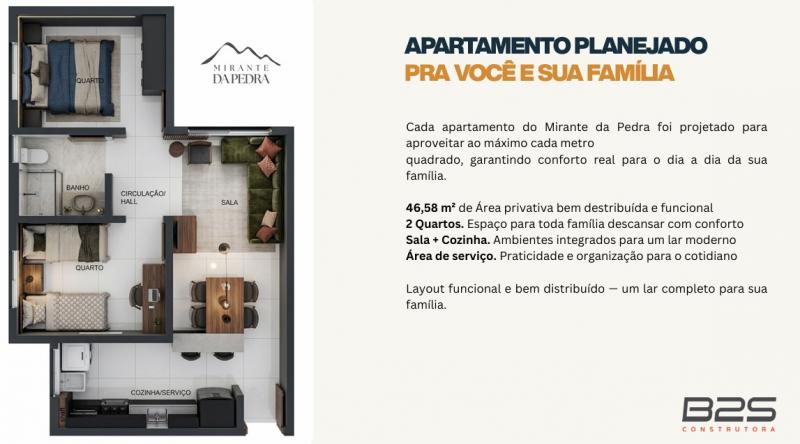 Apartamento MCMV com 2 quartos Jardim Atalaia