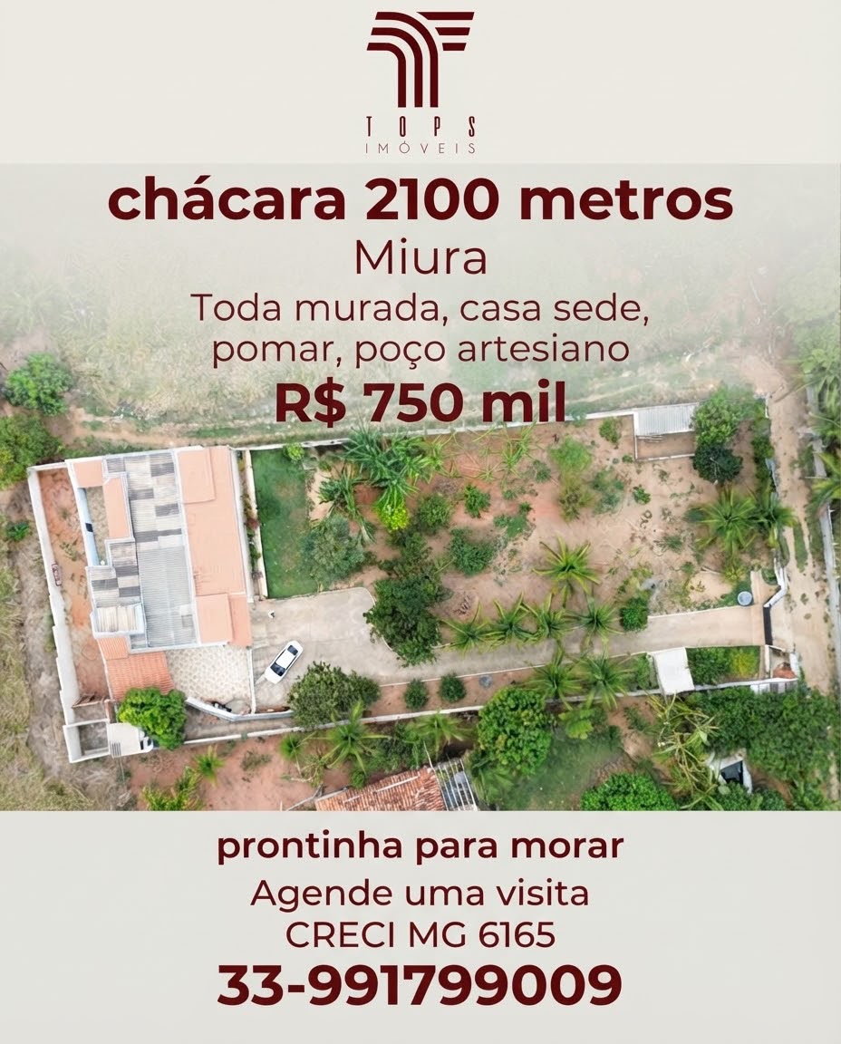 Chácara 2100 metros Miura
