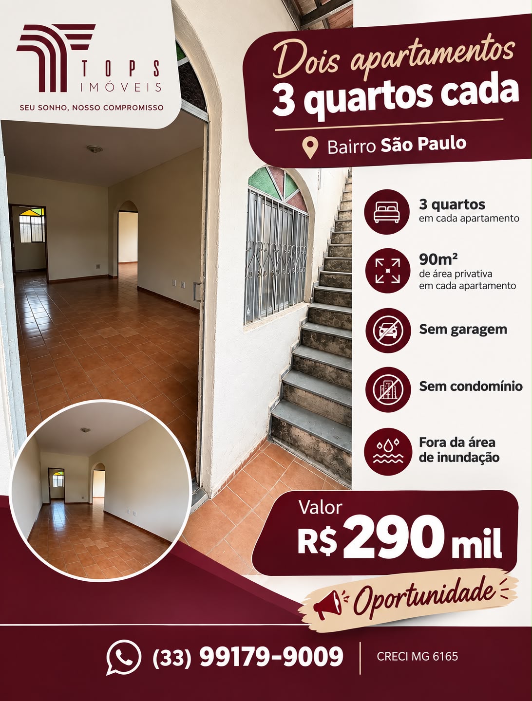 Dois apartamentos 3 quartos cada São Paulo